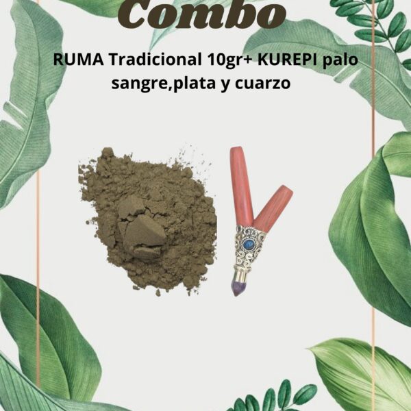 Combo Ruma tradicional 10gr+ Kurepi madera, plata,cuarzo y turquesa